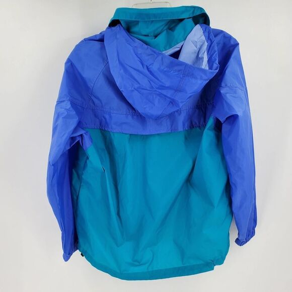 COLUMBIA  women's S blue color block lightweight hooded zip up jacket - Picture 2 of 8